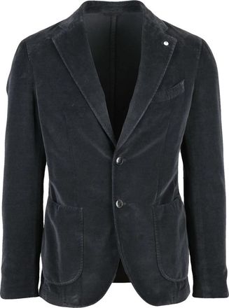 L.B.M. 1911 Giacca in Velluto - Heren - Blazers - Blauw - XL - Katoen - Jassen