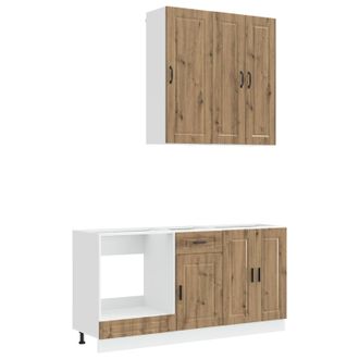 vidaXL Unidad De Cocina Porto 5 Uds. Roble Artisan Vidaxl