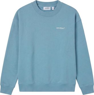 Off-white Crewneck Sweater - Heren - Sweatshirts - Blauw - S - Katoen - Hoodies & sweatvesten
