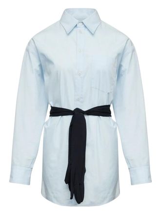 Maison Margiela Camicia a maniche lunghe con collo lavalli&egrave;re - Blu