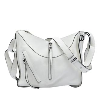 Loewe Tweedehands leren handtassen - Dames - Pre-owned - Wit - Maat: ONE Size Leer