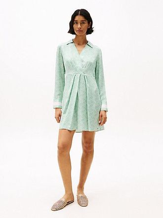 Tommy Hilfiger Sateen Mini Wrap Dress