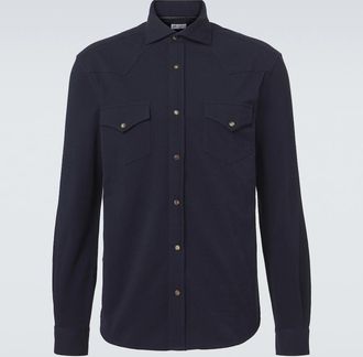 Brunello Cucinelli Camisa de algod&oacute;n