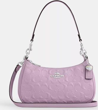 Coach Teri Shoulder Bag In Signature Leather With Heart Charm