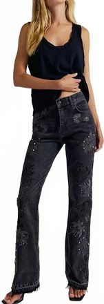 Free People Irie Embellished Jeans In Black