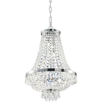 Ideal Lux Ideal Lux - Caesar - 9 Ara&ntilde;a De Luces De Cristal Con Acabado Cromado, G9
