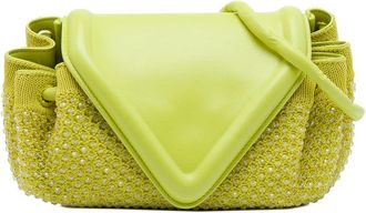 Bottega Veneta Pre-owned Bottega Veneta Small Beaded Crochet Knit and Leather Beak Crossbody Ladies QAGOKZHT7Z1UFAM6