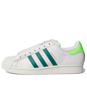 adidas Superstar Laceless Grey Collegiate Green FV2804