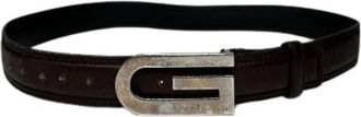 Gucci Pre-owned Belts, female, Brown, Size: ONE SIZE Pre-owned Vintage Leather Belt
