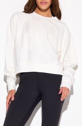 Spiritual Gangster Zion Cutout Detail Sweatshirt in White at Nordstrom Rack, Size X-Large