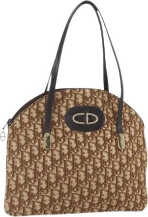 Dior Pre-owned Shoulder Bags, female, Beige, Size: ONE SIZE Pre-owned Vintage Tote Bag