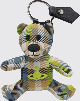 Vivienne Westwood Portachiavi Teddy in tessuto tartan