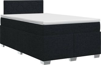 vidaXL Cama Box Spring Con Colch&oacute;n Negro 120 X 190 Cm Tela Vidaxl