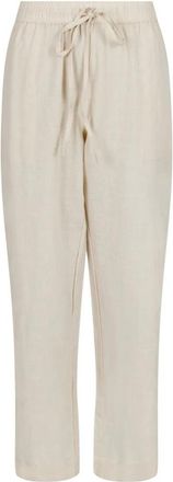 Neo Noir Sonar Linen Wide Leg Pants - Dames - Wijde Broeken - Beige - XS - Katoen - Broeken