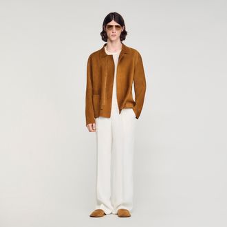 Sandro Split leather jacket