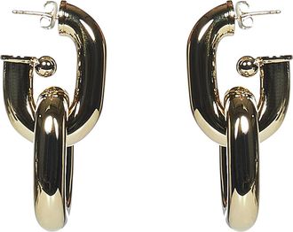 Paco Rabanne Womens Xl Link Earrings Gold Brass