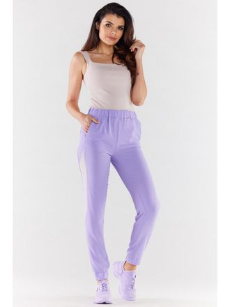 OEM Pantalones Informales De Tela, Morado Y Beige, Talla Xl