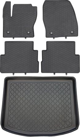 OEM Juego De Alfombrillas De Goma Para Coche Y Alfombrilla Para Maletero Para Ford Kuga Ii Suv (febrero De 2013 A Marzo De 2020)