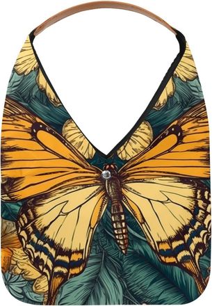 Generic Butterfly Reusable Lightweight Grocery Bags - Foldable Into Compact Pouch, Washable & Sturdy, Multipurpose for Shopping and Travel