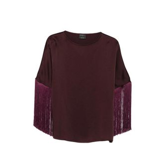 Antonelli Fringe-trimmed Long-sleeve Blouse