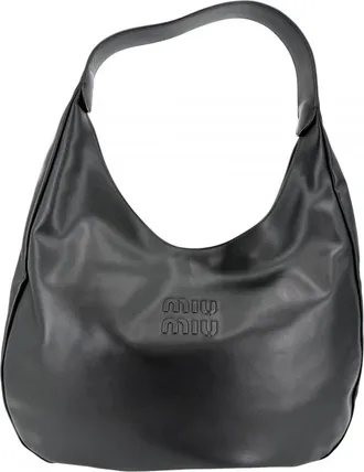 Miu Miu Black Leather Tote Bag (Pre-Owned)