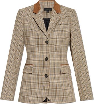 Rag & Bone Geruite patroon blazer - Dames - Blazers - Beige - S - Wol - Jassen