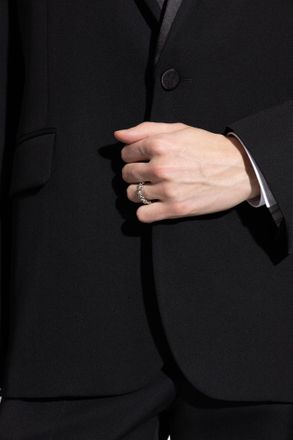 Alexander McQueen Brass Ring, Mens, Silver