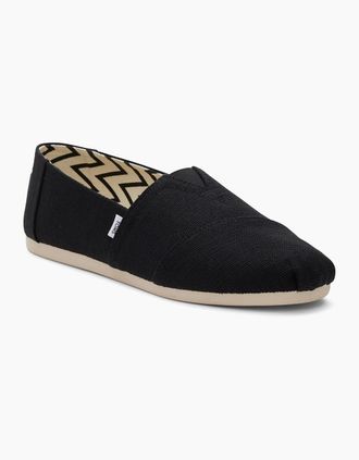 Toms Mens TOMS Alpargata Classic Cotton Mens Black Espadrilles - Size: 12