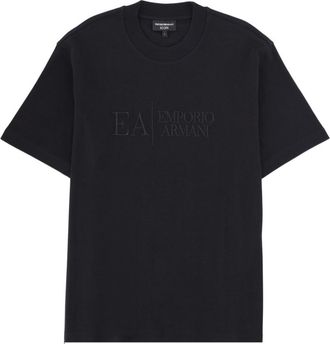 Emporio Armani Black Logo Crew Neck T-Shirt