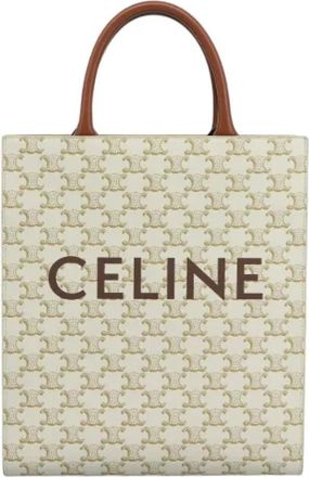 Celine Pre-owned Leather celine-bags - Dames - Vintage Shopper - Wit - ONE Size - Leer - Vintage