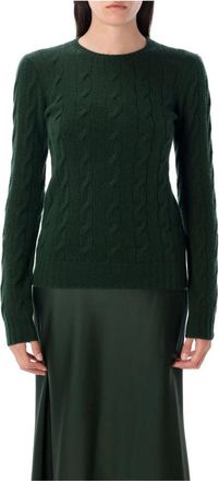Ralph Lauren Truien & Vesten, Dames, Groen, M, Kasjmier, Cable Knit Cashmere
