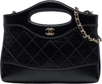 Chanel Pre-owned 31 Satchel - Dames - Vintage Handtas - Zwart - ONE Size - Leer - Vintage
