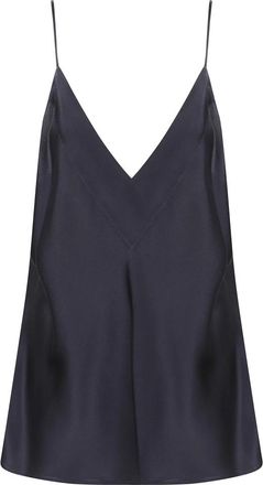 Forte_Forte Sleeveless Top - Dames - Tops zonder mouwen - Blauw - XL - Tops