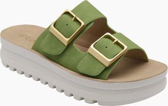 Lotus Womens Volos Womens Flatform Sandals - Green - Size: 5
