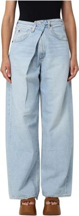 A Gold E Dames, Jeans, Blauw, Maat: W28 Katoen