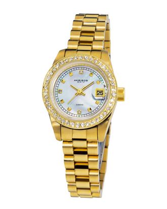 Akribos XXIV Akribos Xxiv Womens Stainless Steel Diamond Watch