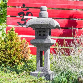 Wanda Collection Linterna Japonesa Pagoda De Piedra De Lava 70 Cm