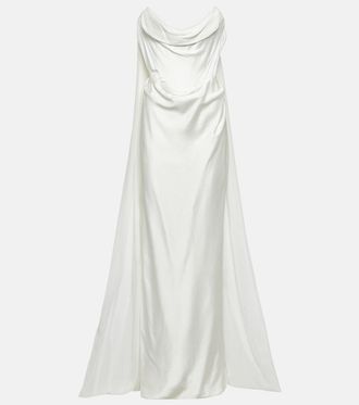 Vivienne Westwood Bridal - Abito lungo Galaxy Cape in raso