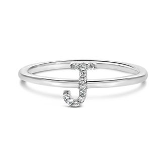 House of Brilliance 10K Gold Diamond Accent Initial A-Z Ring