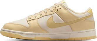 Nike Womens Dunk Low Sneakers In Muslin Team Gold