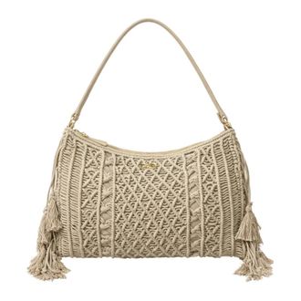 Twinset Macram&eacute; Shoulder Bag - female - Twinset - Shoulder Bags - Beige - ONE SIZE - Bags