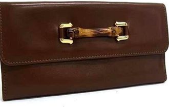 Gucci Brown Leather Coin Purse/Coin Case (Pre-Owned)
