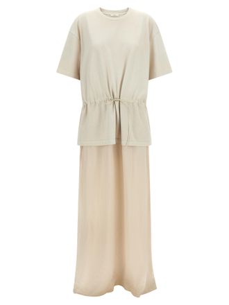 Haikure Beige Cotton Long Womens Dress