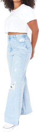 Show me your Mumu Straight Leg Jeans In Powder Blue