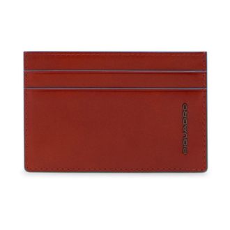 Piquadro Accessoires, unisex, Rood, ONE Size, Leer, Slanke Leren Kaarthouder