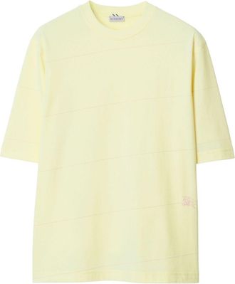 Burberry logo-embroidered cotton T-shirt - men - Cotton - L - White