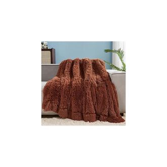 OEM Manta De Felpa Ultrasuave Y C&oacute;moda, Color Caf&eacute;, Hecha De Piel Sint&eacute;tica, Ideal Para Sof&aacute;s, Camas, Etc. (color Caf&eacute;, Tama&ntilde;o: 50 X 60 Pulgadas)