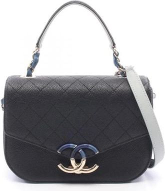 Chanel Pre-owned Vintage Schoudertas - Dames - Vintage Handtas - Zwart - ONE Size - Leer - Vintage