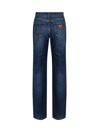 Dolce & Gabbana Straight-Leg Cotton Denim Jeans - Blue