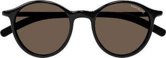 Montblanc Solid Brown Phantos Mens Sunglasses MB0324S 001 50